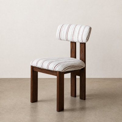 Chaises de salle à manger rembourrées en chêne massif