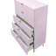 Commode haute brillance, commode rose