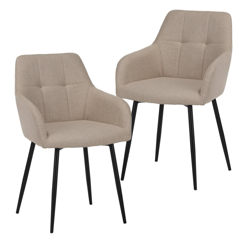 Chaise de cuisine 2 pièces avec dossier ergonomique et siège large, chaise de cuisine