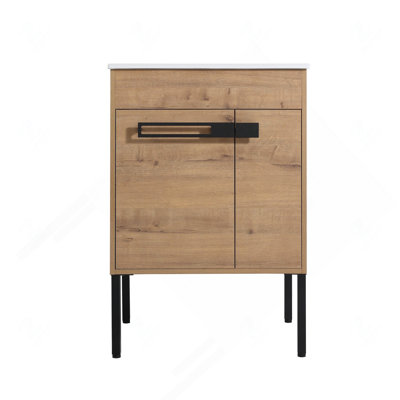 Meuble-lavabo autoportant ou flottant convertible 24 po (lavabo non inclus)