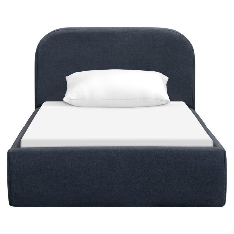 Nara Twin Bed, Performance Navy Eco-Twill, Twin