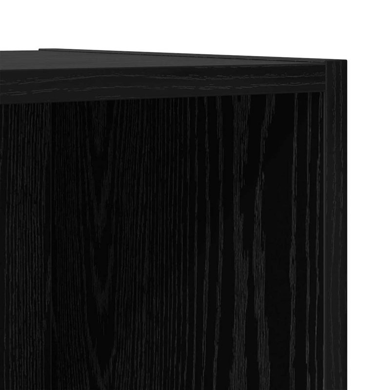 Wall-Mounted TV Cabinet Wall-Mounted, 107cm H x 37cm L x 37cm W, Black Oak