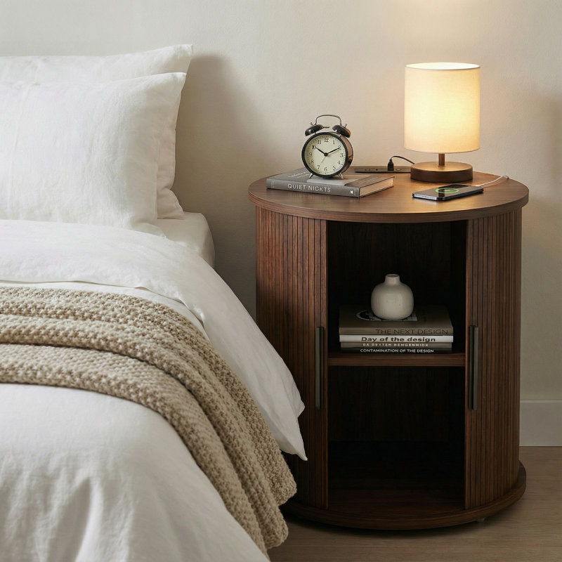 Bedside Table, Brown