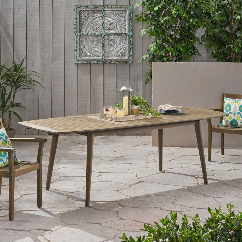 Patio/Outdoor Acacia Wood Expandable Dining Table