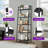 5-Tier Metal Ladder Bookcase with Lighting-2138595421