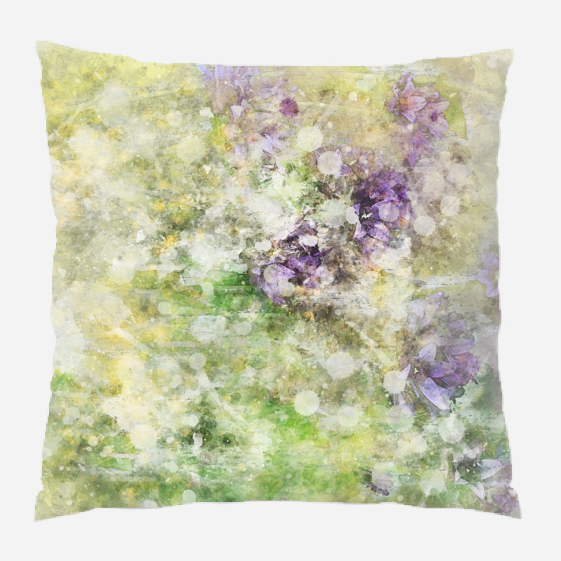 Coussin Flowers, Microsuède, Intérieur
