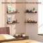 Tablettes flottantes pour le mur, ensemble de rangement de 6 tablettes en bois, pour chambre à coucher, salon, salle de bain, cuisine, rebord à cadre, brun-2121133785