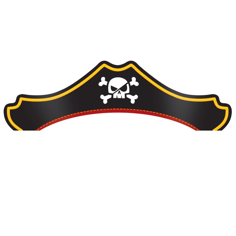 Treasure Island Pirate Hat Paper Disposable Party Favor