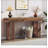 63" Extra Long Farmhouse Console Table, Rustic Mix Brown Wooden Rectangular Sofa Table Behind Couch, Entryway Hallway Accent Table for Living Room, Dining Room-2011117306