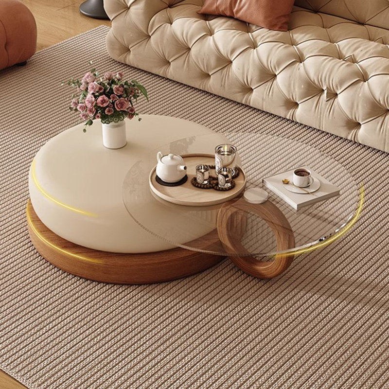 Table basse de luxe crème, Brun