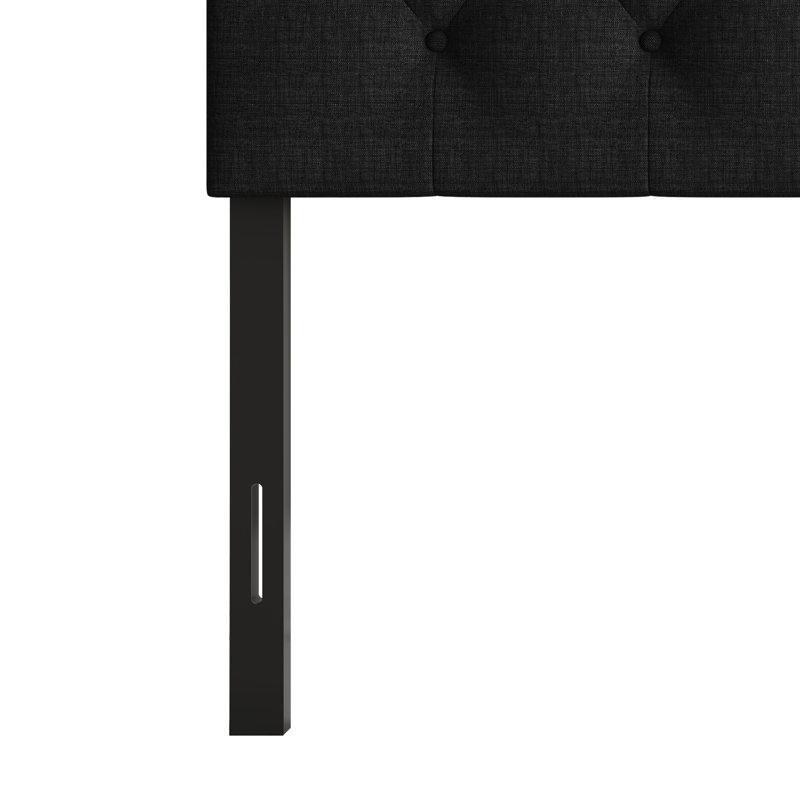 Tête de lit tapissier Gunnison, Black, Queen