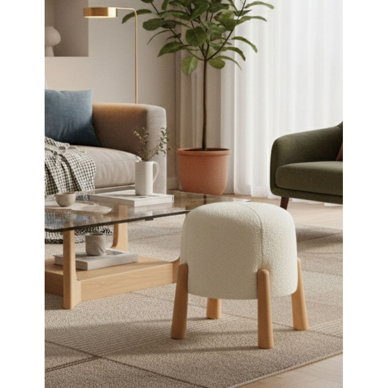 Pouf, Blanc