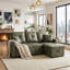 Canapé modulaire peu encombrant avec lit escamotable et méridienne réversible-129744295-129744298