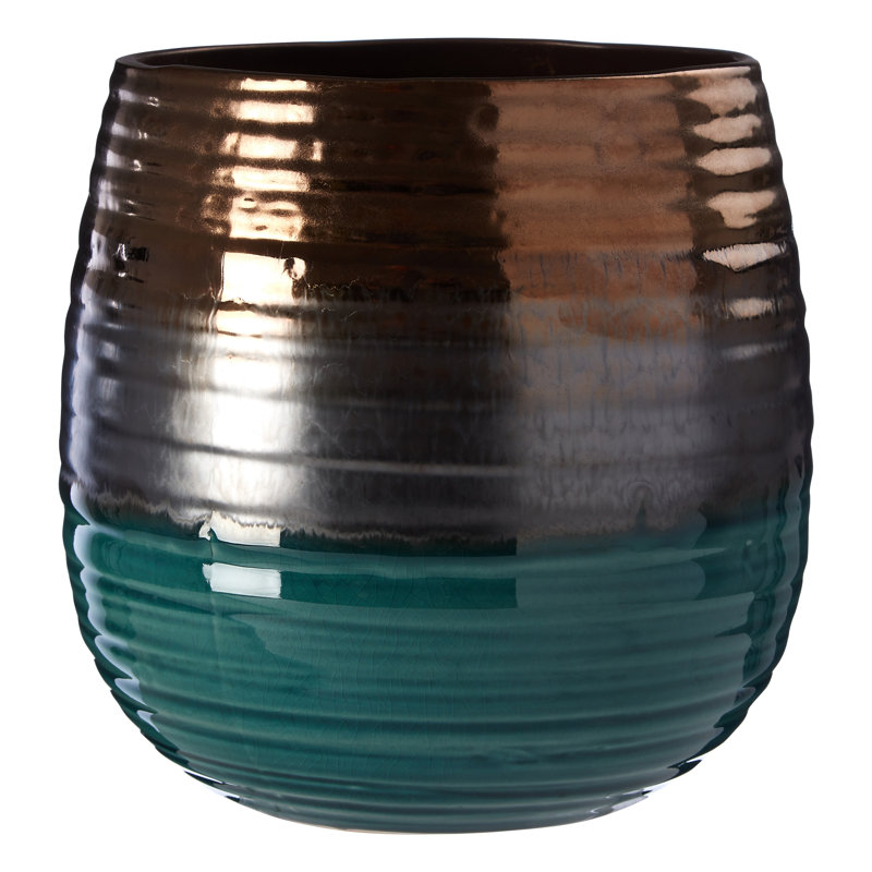 Snowball Ceramic Pot Planter, 18 cm H x 18 cm W x 18 cm D