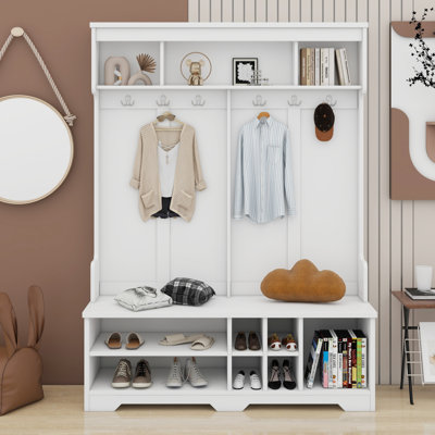 Portemanteau avec casiers à chaussures