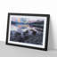 The Apgar Mountains in Montana in Abstract - Framed Print-55729537-55729540