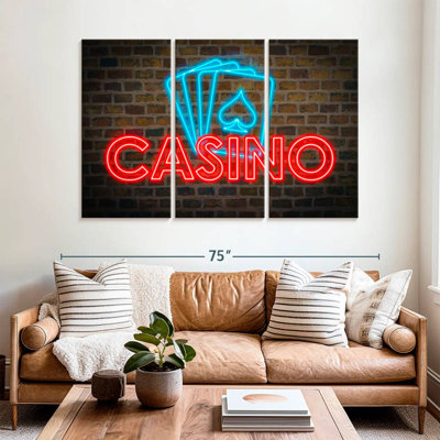 Casino Cards Neon Lights