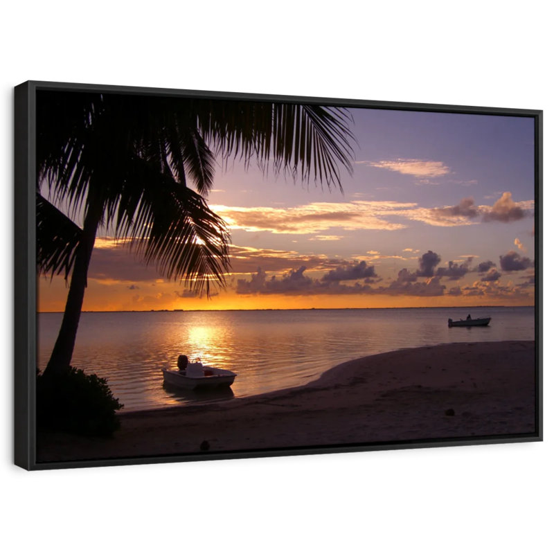 «Evening At Cayman Island», reproduction sur toile, H 9 po x l 13 po