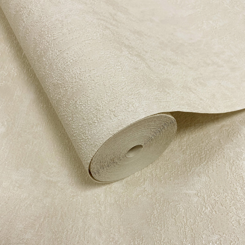 Codman 10.5m x 53cm Textured Non-Pasted Wallpaper Roll, Cream