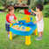 4 Zoomie Kids Rundle 69cm x 70cm Plastic Rectangular Blue/Yellow Sand and Water Table