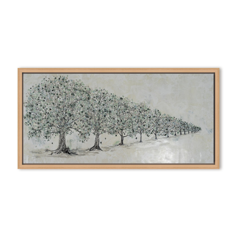 Nature Inspired "Renewal in Bloom" Canvas Wall Art By , 8" H x 16" W, Framed Canvas, Gold
