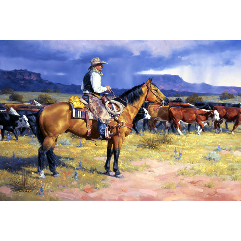 Great American Cowboy by Jack Sorenson - Wrapped Canvas Print, 81cm H x 122cm W