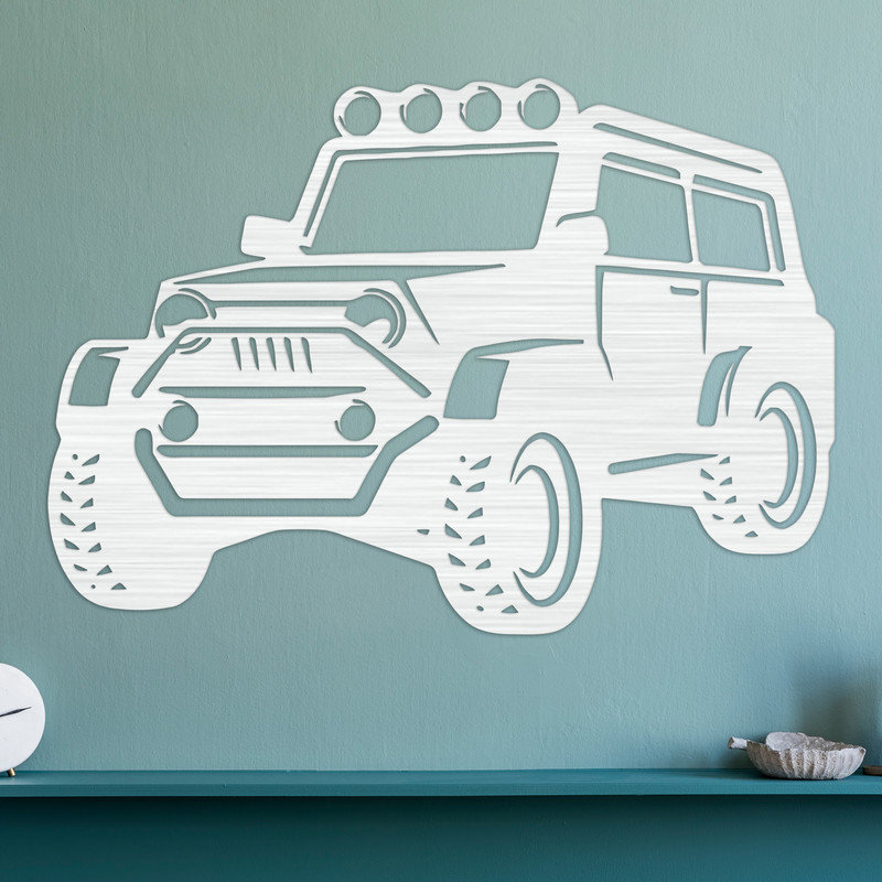 Handmade Wall Decor, 32.6" H x 46" W x 0.25" D, Silver