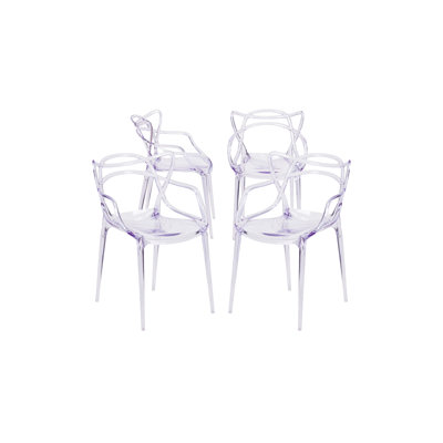 Modholic Nest Dining Chair, Clear (Set Of 4)