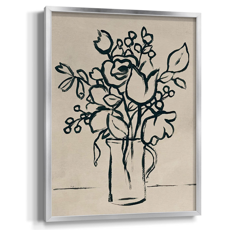 Dorset Shapes III - Toile tendue avec châssis, Toile avec cadre argenté, Pas de tapis