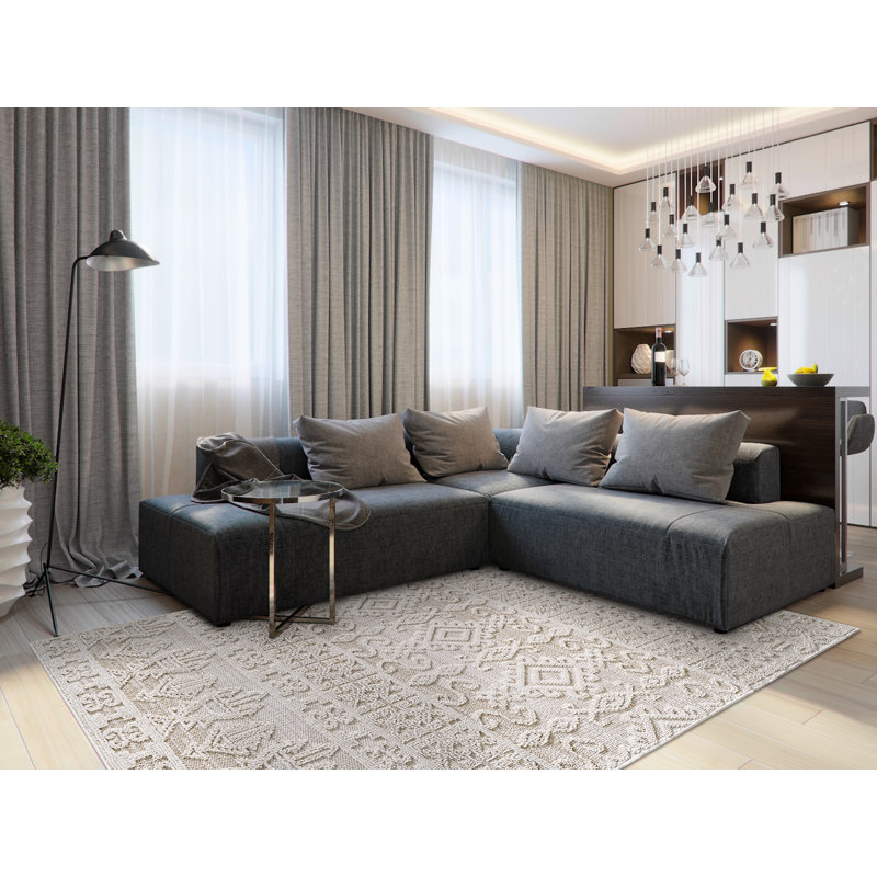 Terra Catalina Machine Woven Performance Area Rug - Natural - 6'7" x 9', 6'7" x 9'