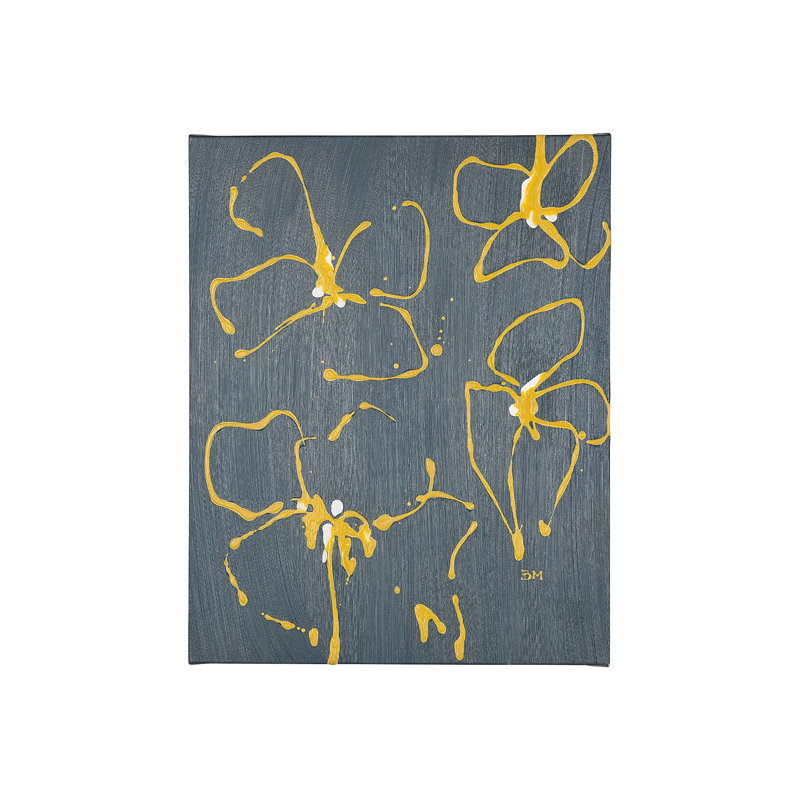 Toile texturée embellie à la main Blossom II a, H 30 po x l 24 po x P 1,5 po