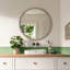 Miroir mural coulissant 23,62 "avec tablettes de rangement - Armoire d'appoint en bois à 2 niveaux