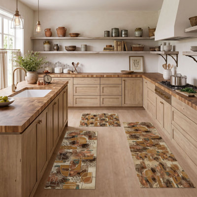Abstract Art Non-Slip Washable Kitchen Mats