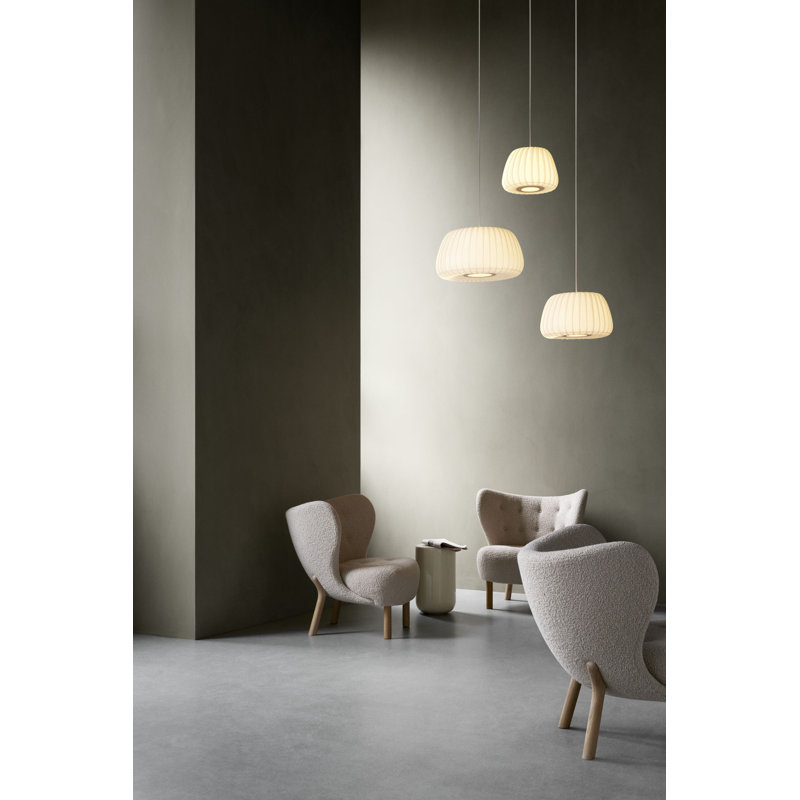 TR19 Pendant, 7.48" H x 12.6" W x 12.6" D, White