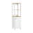 Linen Cabinet, Two Interior  Shelves, Two Open Shelves, Single Door-1949897843