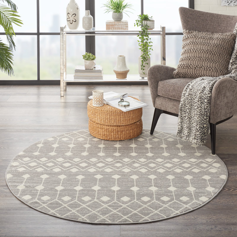 Vigue Geometric Indoor Rug, Round 5'3"