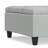Harrison 36"W Upholstered Linen Look Fabric Transitional Square Lift-Top Ottoman With Hidden Storage-2065793142