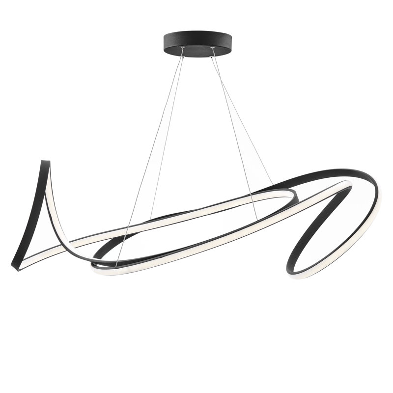 Arland Unique Tiered Dimmable Integrated LED Chandelier, Black
