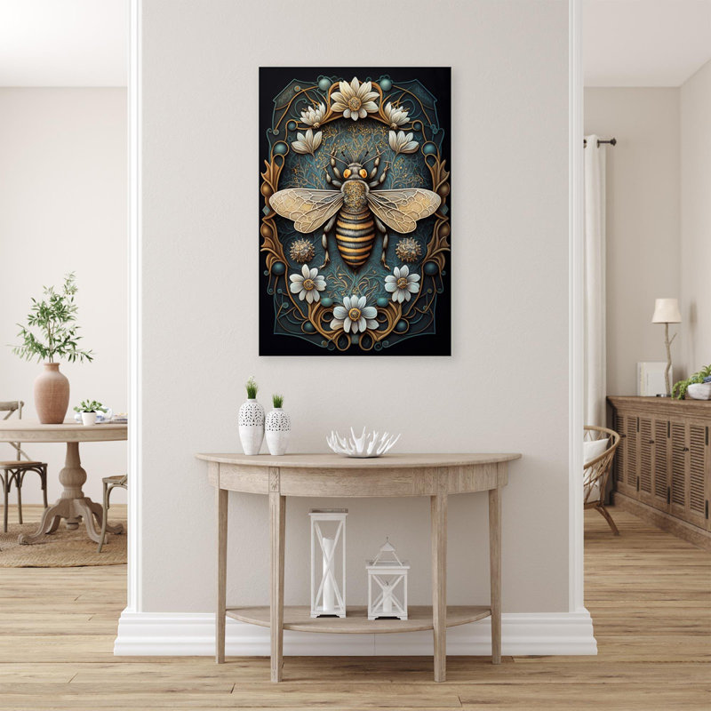 «Daisies and Bee», impression sur toile tendue, H 14 po x L 11 po x l 1,25 po