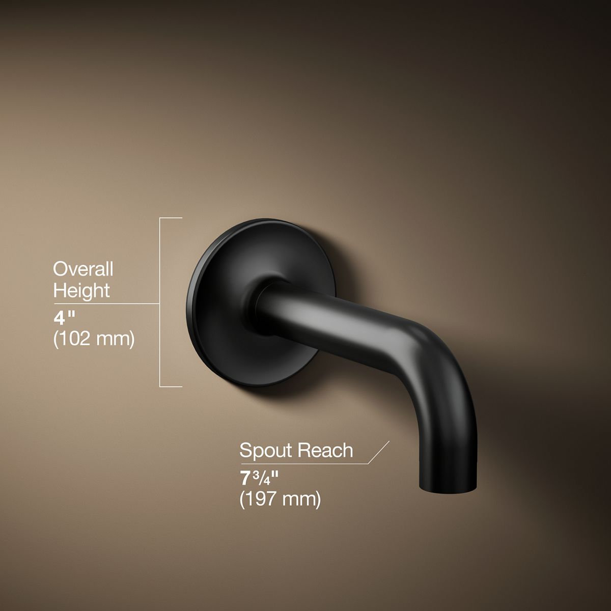 Purist Tub Spout, Vibrant French Matte Black