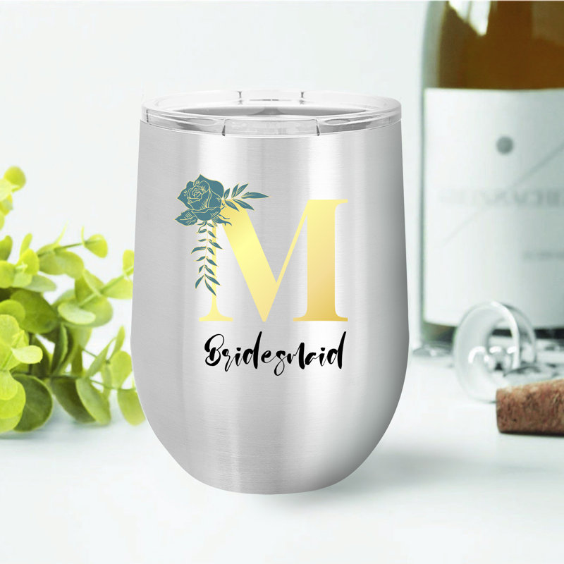 Sofia's Findings 12oz. Stainless Steel Wine Tumbler, White