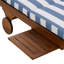 Chaise longue inclinable en bois massif avec coussin 25,2 po Jivera -135228608
