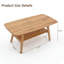 Table basse 39,4 "à 2 niveaux en chêne massif avec bords arrondis, bois naturel-129752328