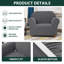 Spandex Soft Textured Stretchy Box Cushion Armchair Slipcover-1145829963