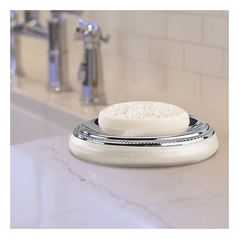 Porte-savon en acier inoxydable à garniture chromée pour salle de bain et cuisine
