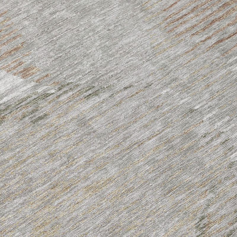 Machine Washable Indoor/Outdoor Chantille ACN2744 Geometric Rug, Taupe, 3' x 5'