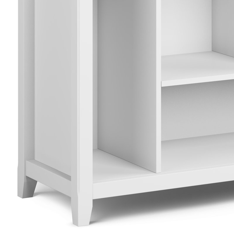 Amherst 44"W Solid Wood Multi Cube Bookcase with 8 Different Sized Storage Cubbies, White