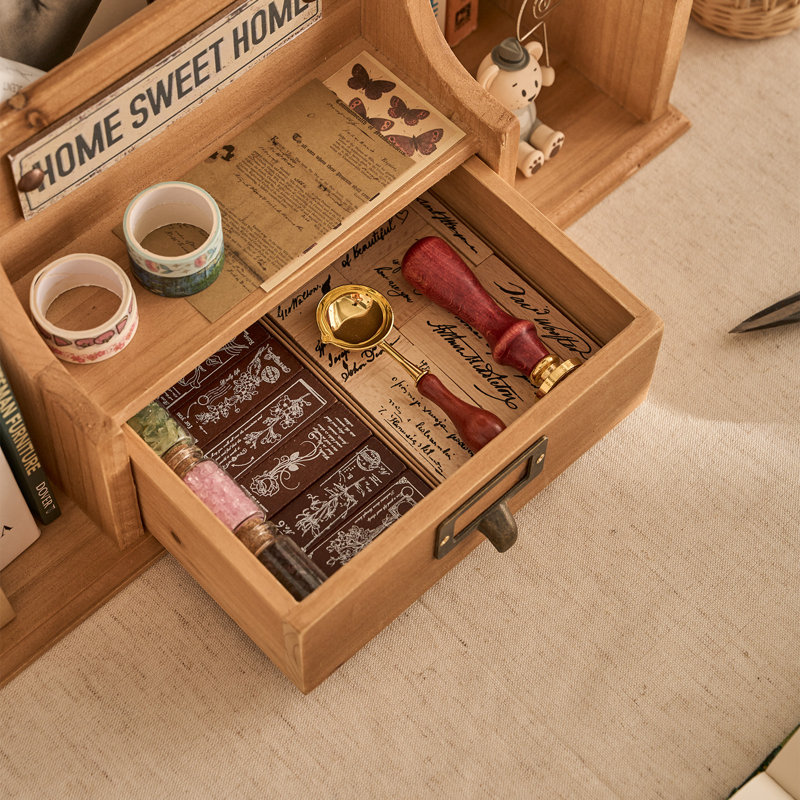 Armoire accordéon Vintage - Organisateur de bureau compact pour petits espaces