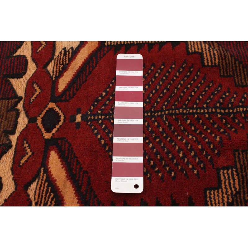 Tapis rouge foncé Tiegan 3 pi 5 po x 4 pi 6 po