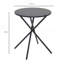 Ensemble bistro en osier 3 pièces, table ronde avec cadre en métal et 2 chaises en forme de C